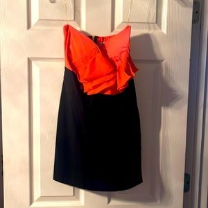 Black and pink cocktail dress